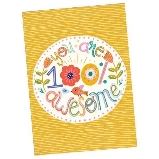 You Are 100% Awesome Greeting Card
