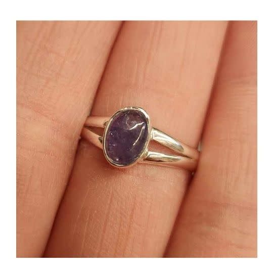 Tanzanite Ring - Size 9 Sterling Silver