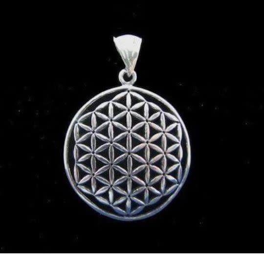 Flower of Life 3/4&quot; Pendant Sterling Silver