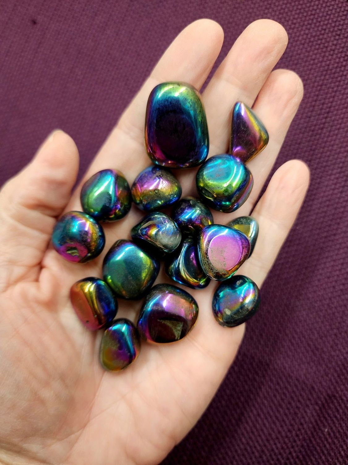 Titanium Rainbow Aura Tumbled $5