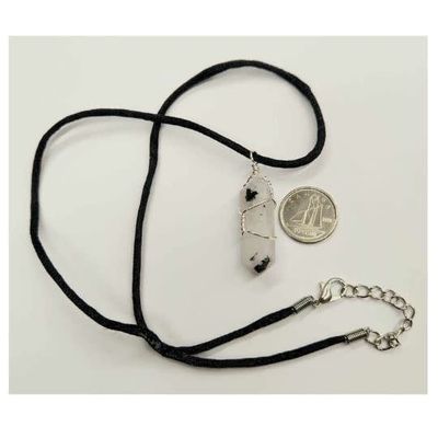 Moonstone Wrapped Point Necklace