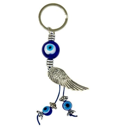 Evil Eye with Angel Wings Keychain 5&quot;
