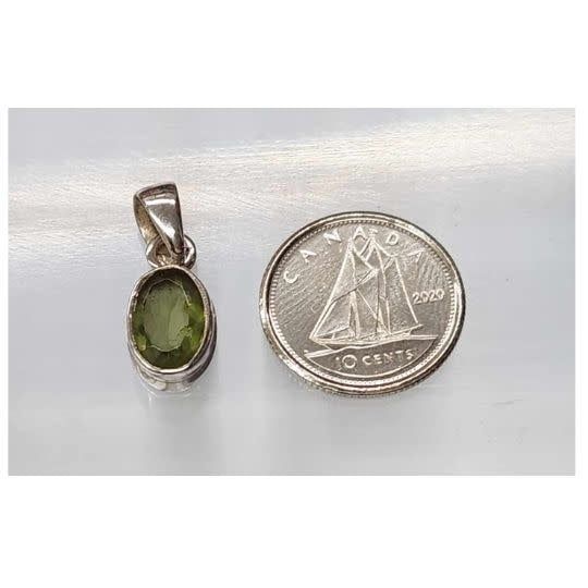 Moldavite Pendant B - Sterling Silver .925