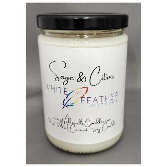 Walkerville Candles Soy 12 oz - Sage &amp; Citrus