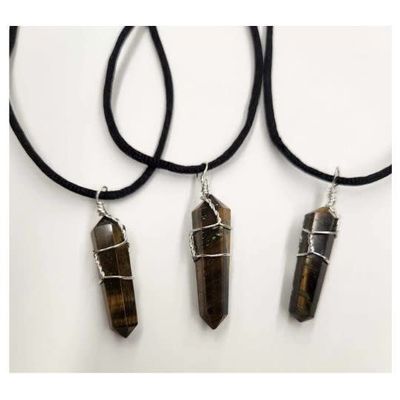 Golden Tiger&#39;s Eye Point Necklace