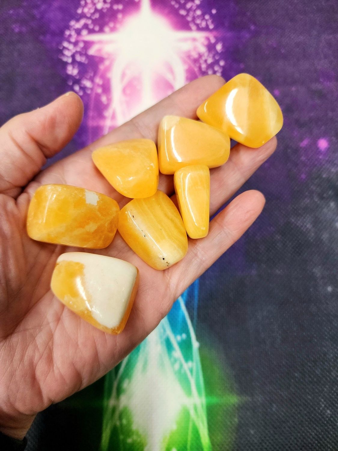 Orange Calcite Tumbled