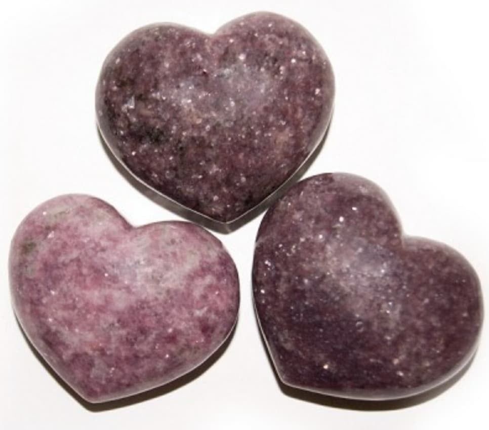 Lepidolite Puffy Heart