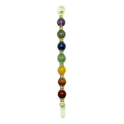Seven Chakra Ball Wand 8.5&quot;