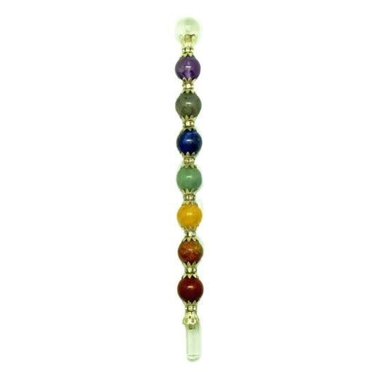 Seven Chakra Ball Wand 8.5&quot;