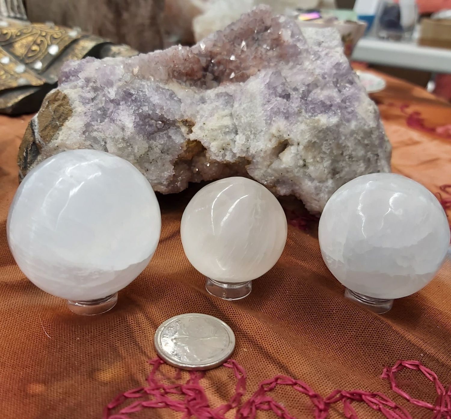 Selenite Sphere 1&quot;-2&quot;D