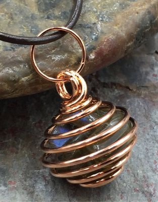 Copper Plated Pendant Cage 1&quot;