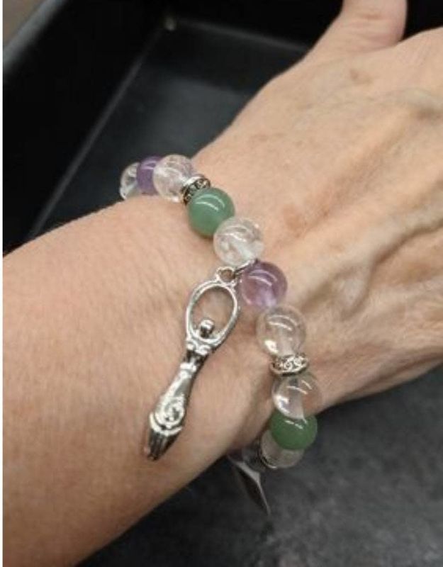 Fluorite Feminity Spiral Goddess - Bracelet