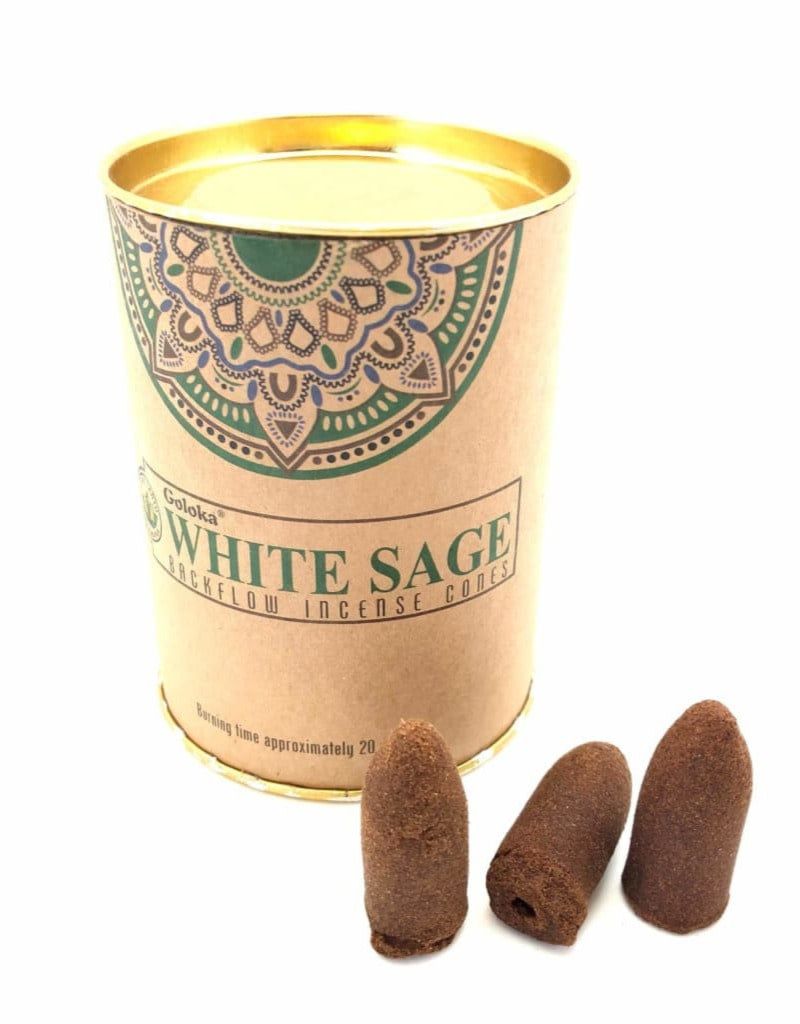 White Sage GOLOKA Backflow Incense Cones