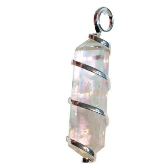 Angel Aura Quartz Wrapped Pendant