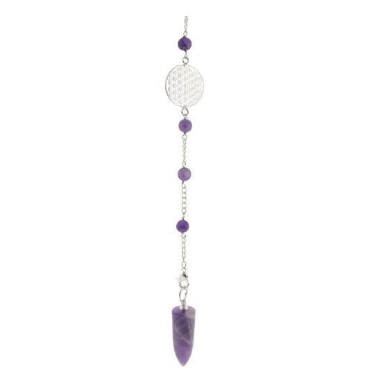 Amethyst Pendulum with Flower of Life