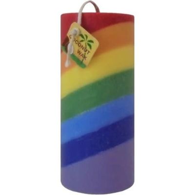 Aloha Bay Chakra Rainbow Pillar Candle 5"