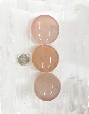 Rose Quarts Round Palm Stones