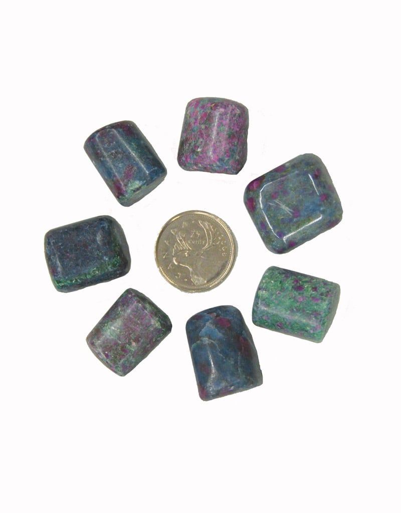 Ruby Kyanite &amp; Fuchsite Tumbled $12