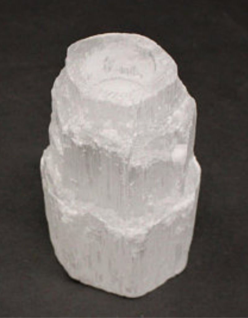 Selenite Tower Mini Candle Holder - 2.5&#39;