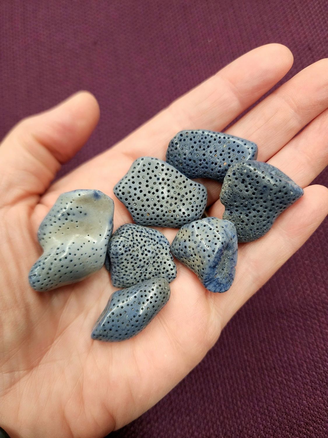 Blue Coral Tumbled