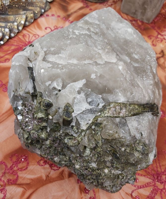 Smoky Quartz with Green, Pink, Watermelon Tourmaline $500