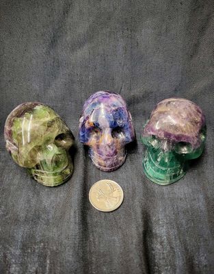 Fluorite Skull 2.5&quot;