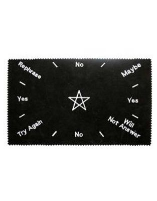 Black Pentacle Pendulum Mat 11.5&quot; x  7&quot;