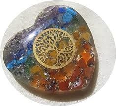 Chakra Orgonite Heart with Tree of Life