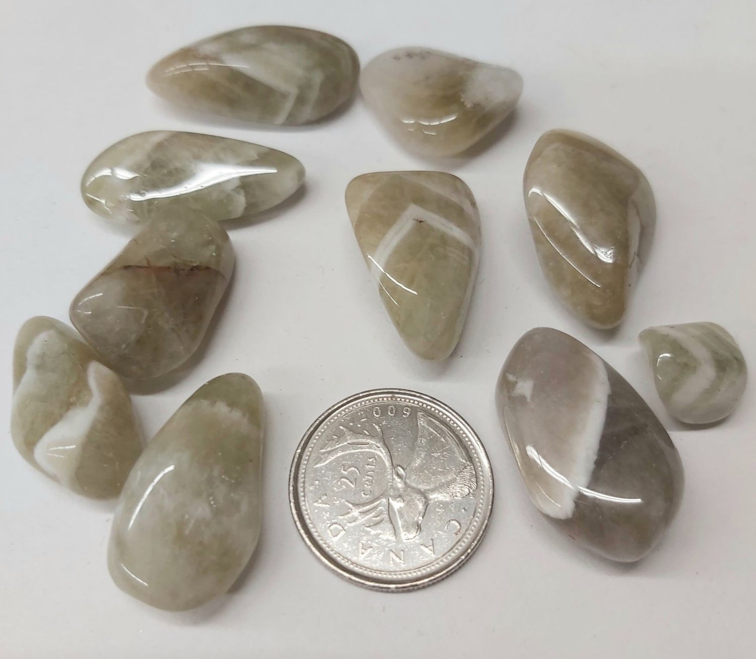 Prasiolite (Green Amethyst) Tumbled $3