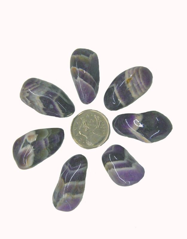 Chevron Amethyst Tumbled