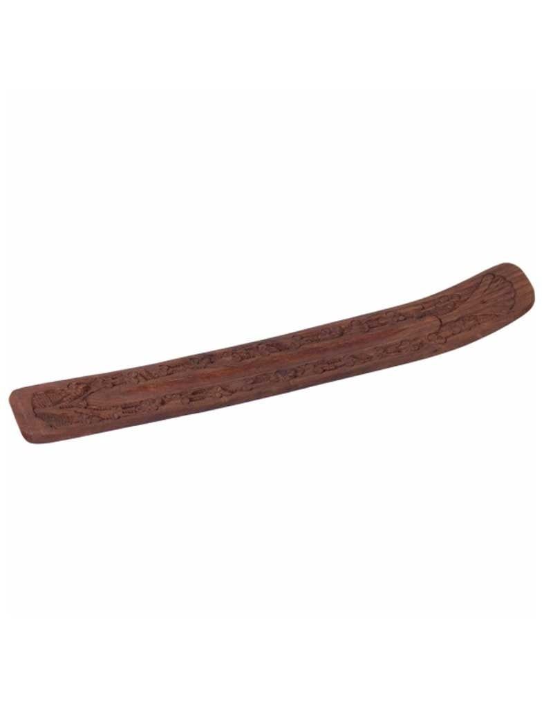 Carved Wooden Flower Incense Burner