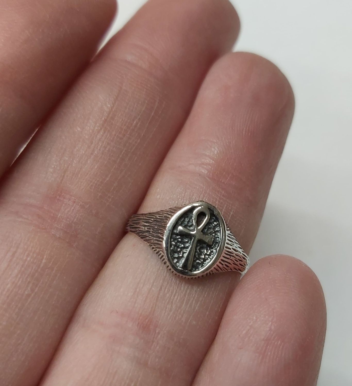 Ankh Ring - Size 5 Sterling Silver
