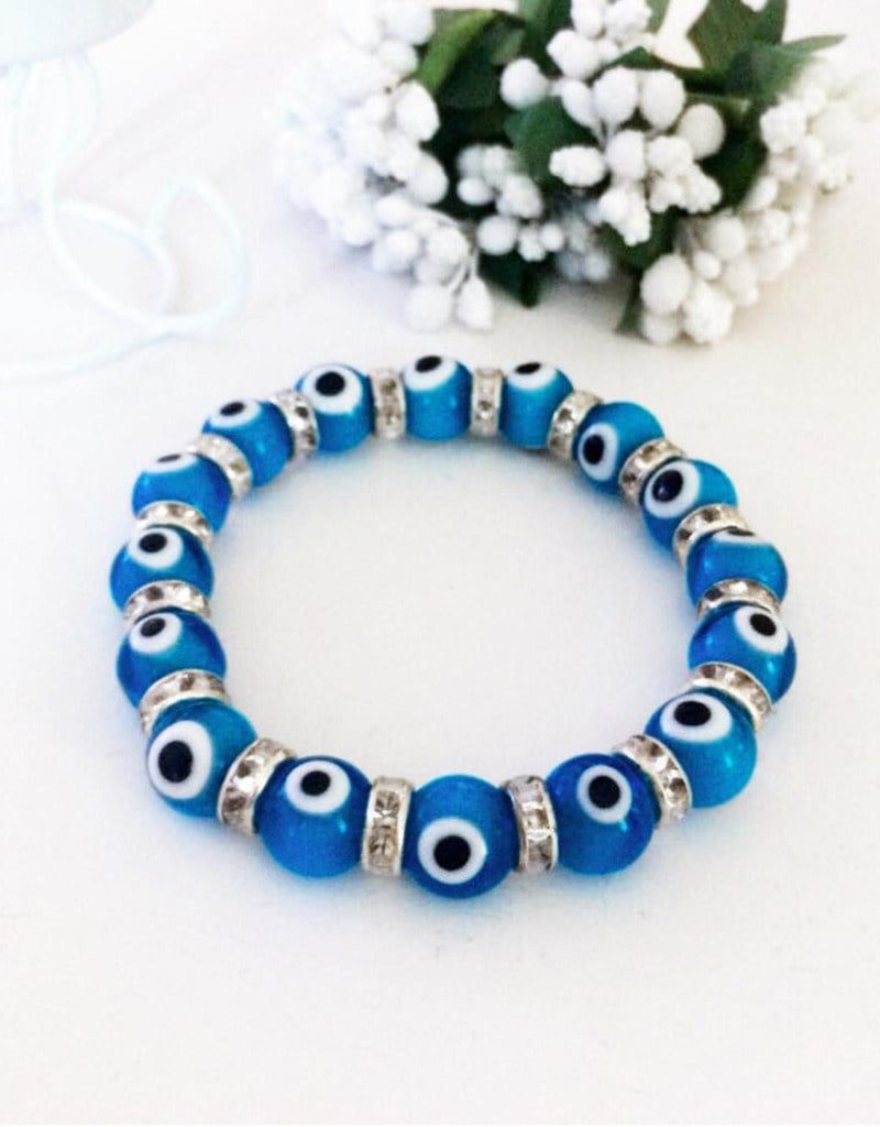 Evil Eye Aqua Bracelet