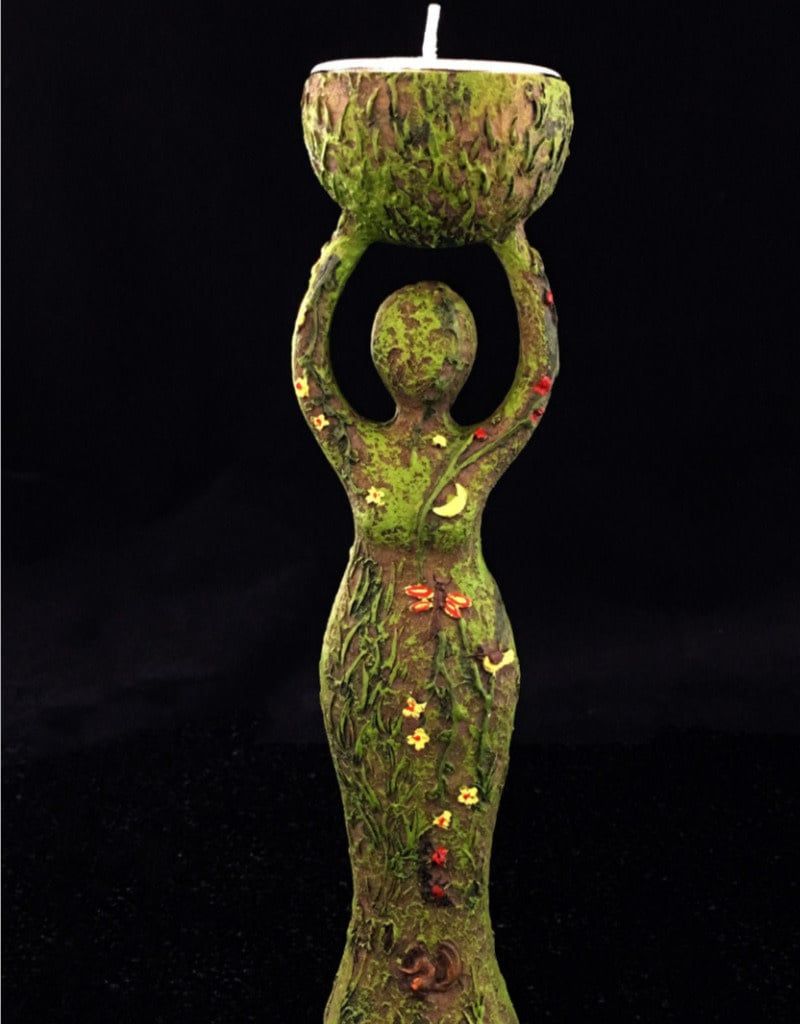 Fertility Goddess Candle Holder - 7.25″H