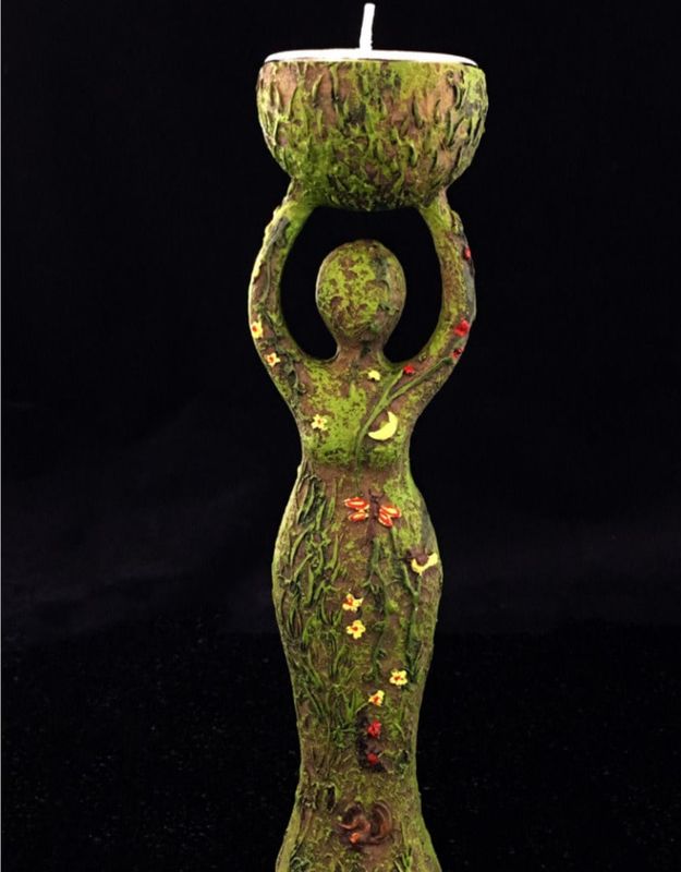 Fertility Goddess Candle Holder - 7.25″H