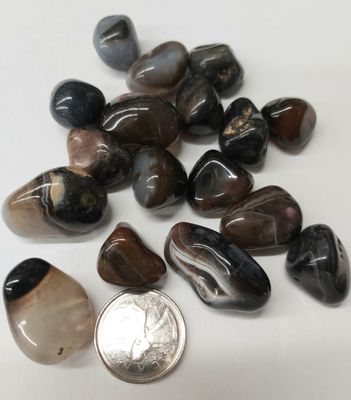 Black Banded Agate Tumbled $2