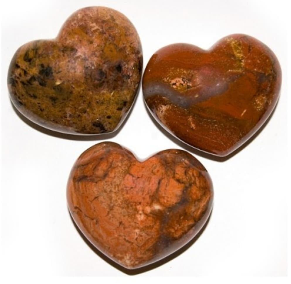 Brecciated Jasper Puffy Heart - 45mm