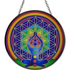 Chakras 6&quot; Glass Suncatcher