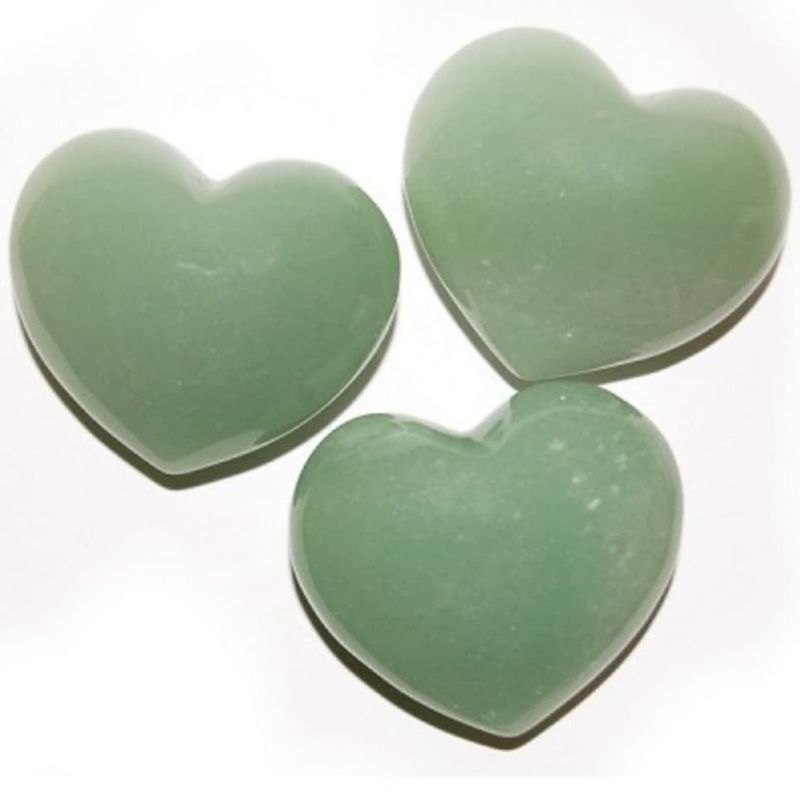 Green Aventurine Puffy Heart