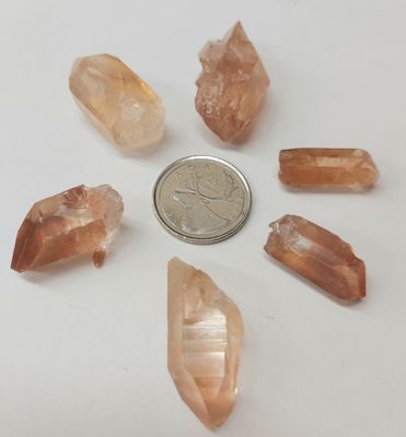 Tangerine Lemurian Quartz Points $4