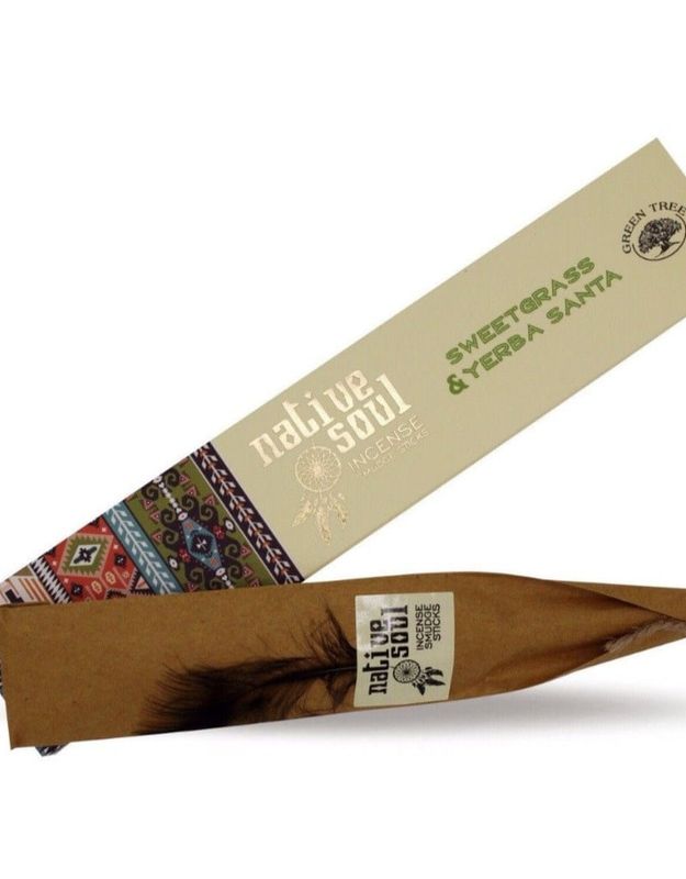 Sweetgrass &amp; Yerba Santa Native Soul Incense Sticks - 15g