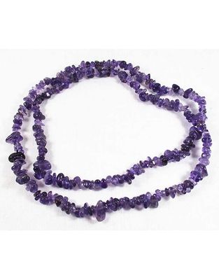 Amethyst Chip Necklace 36&quot;