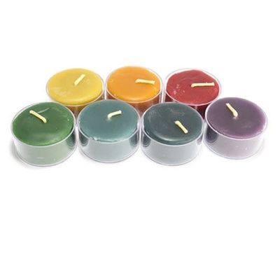 Chakra Beeswax Tealight Set (7)