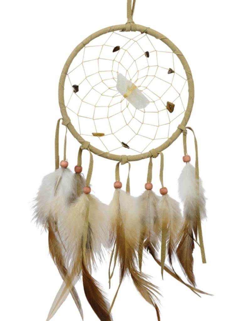 Tan 4&quot; Vision Seeker Dream Catcher