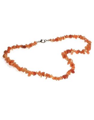 Carnelian 18&quot; Chip Necklace w Clasp