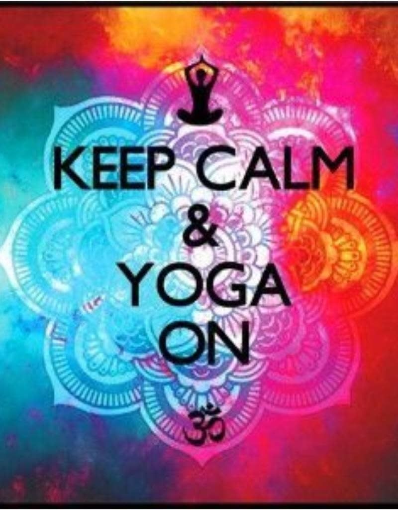 Keep Calm &amp; Yoga On  Plaque