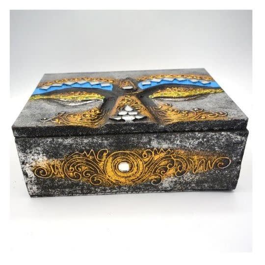 Wooden Buddha Eyes Box -5″x 7&quot;
