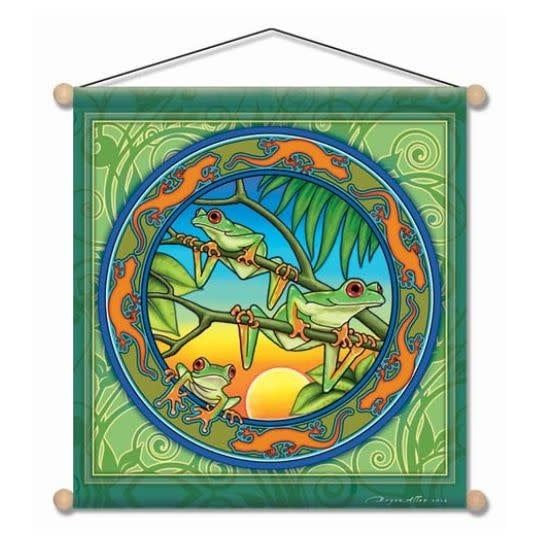 Jungle Sunrise Meditaiton Banner 15&quot; x 15&quot;