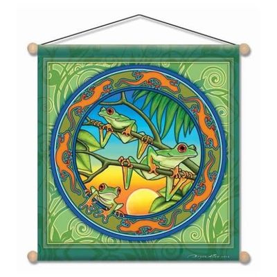 Jungle Sunrise Meditaiton Banner 15" x 15"