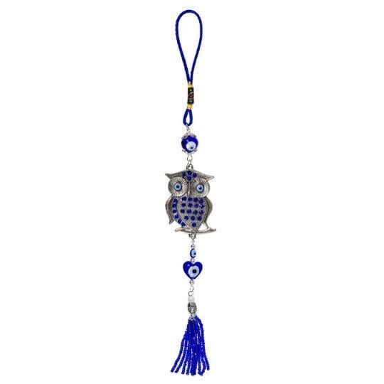 Owl Evil Eye Talisman with tassel 11.25&quot;